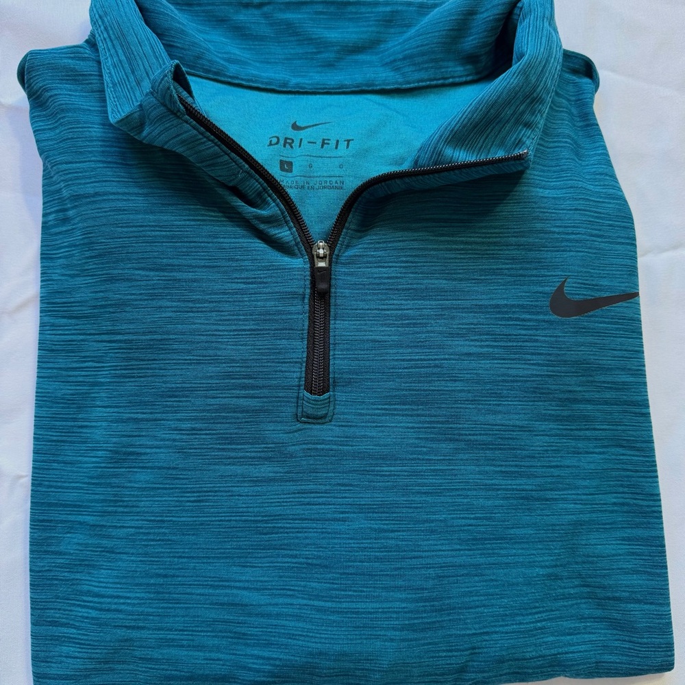 Nike Teal Quarter-Zip Dri-FIT Pullover